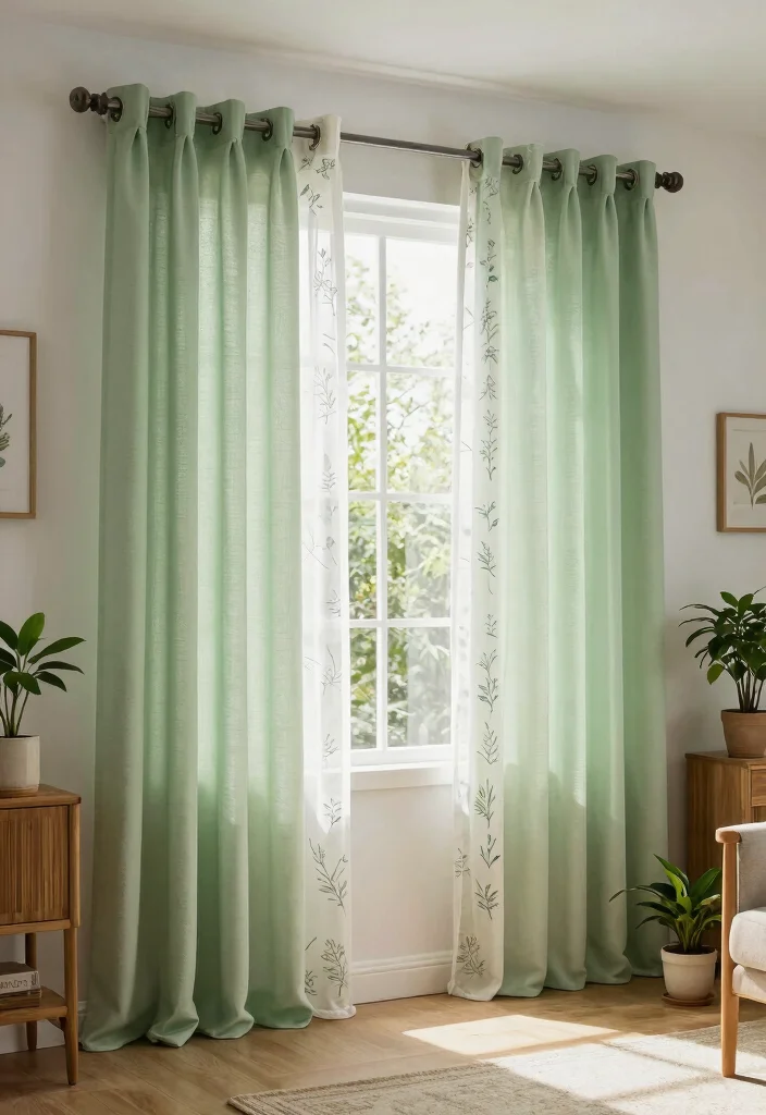 12 Double Curtain Rod Ideas for Layered Light and Privacy Control 8. Nature Inspired Bringing the Outdoors In 0