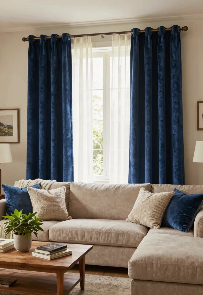 12 Double Rod Curtain Ideas with Sheers for Soft Filtered Light 4. Cozy Layers with Textured Fabrics 0