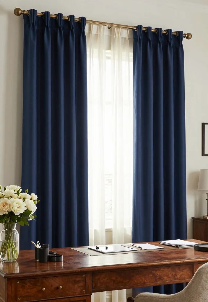 12 Double Rod Curtain Ideas with Sheers for Soft Filtered Light 8. Tailored Elegance with Panels 0