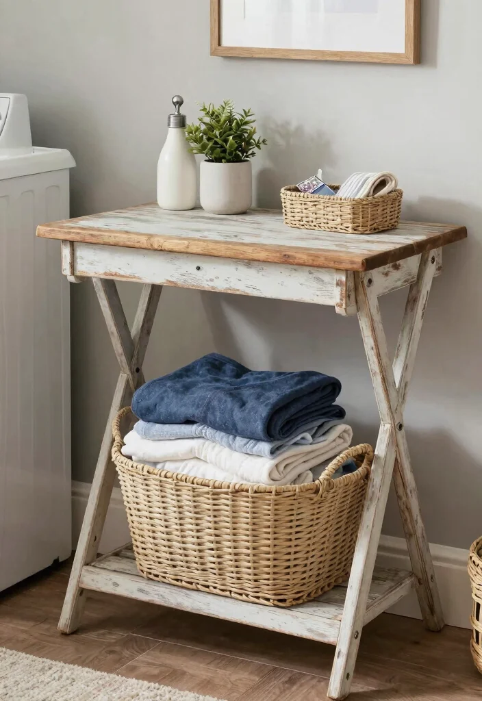 12 Farmhouse Laundry Room Ideas with Cozy Charm 50 12 Farmhouse Laundry Room Ideas with Cozy Charm 10. Charming Folding Stations 0