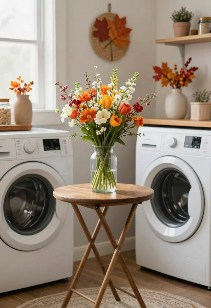 12 Farmhouse Laundry Room Ideas with Cozy Charm 51 12 Farmhouse Laundry Room Ideas with Cozy Charm 11. Seasonal Decor Accents 0