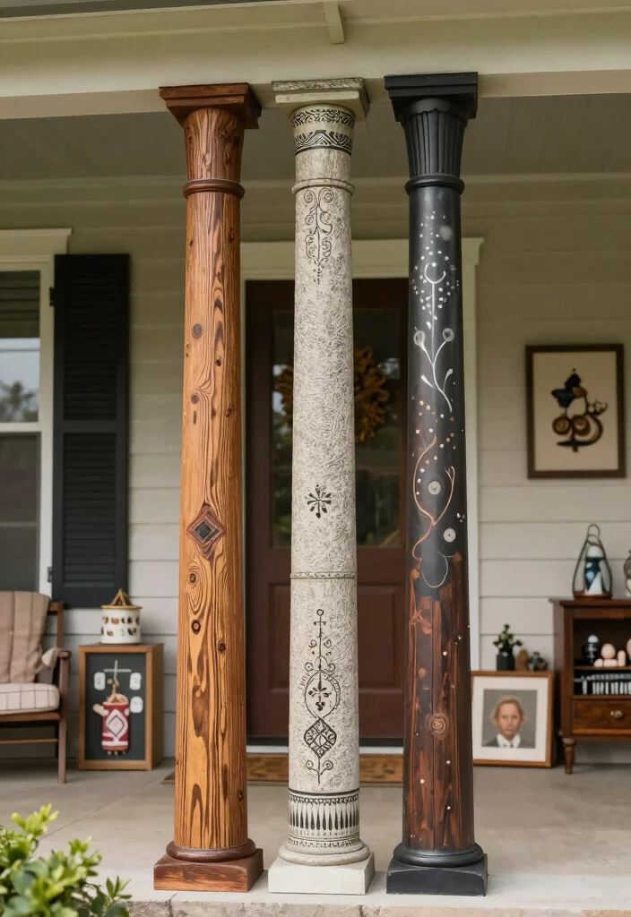 12 Front Porch Column Ideas to Add Structure and Style 12. Customized Columns 0