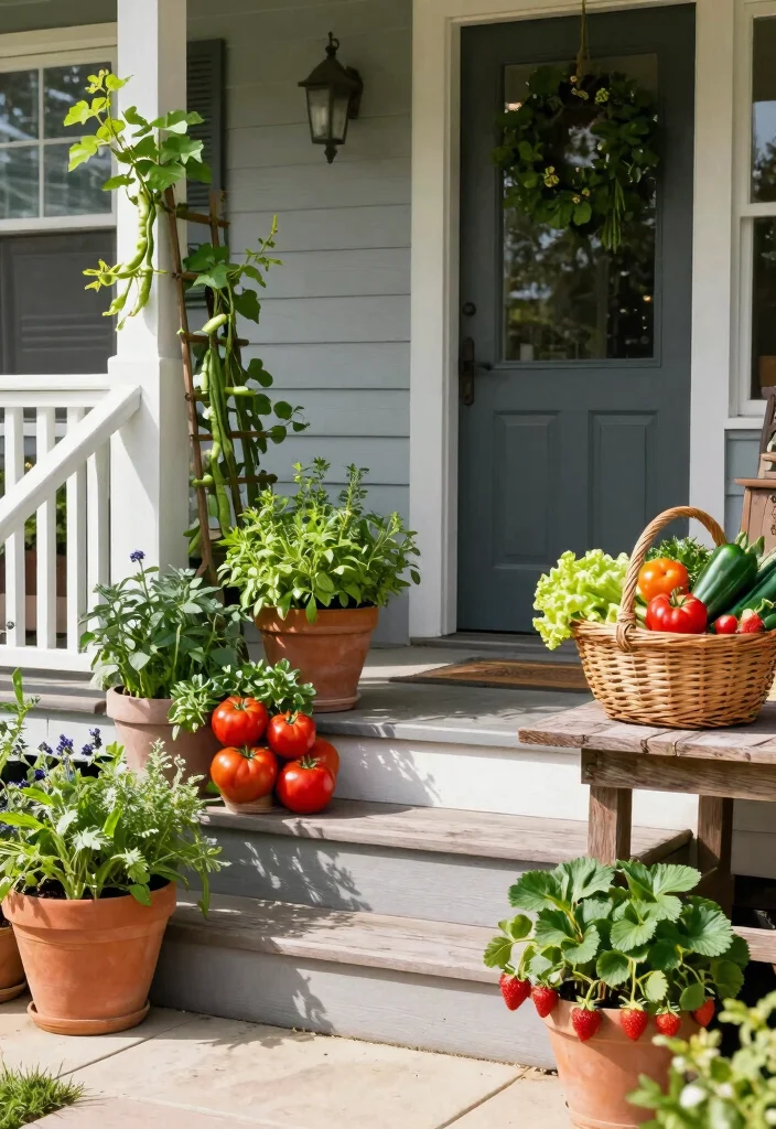 12 Front Porch Landscaping Ideas That Boost Curb Appeal 6. Edible Landscaping 0