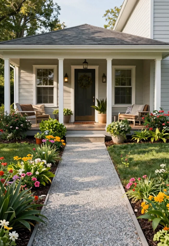12 Front Porch Landscaping Ideas That Boost Curb Appeal 7. Sustainable Pathways 0