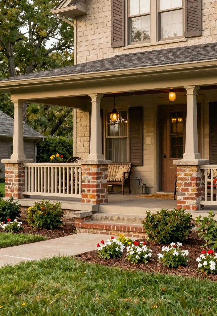 12 Front Porch Railing Ideas for Safety and Style 59 12 Front Porch Railing Ideas for Safety and Style 9. Stone and Brick Railings Strength and Style 0