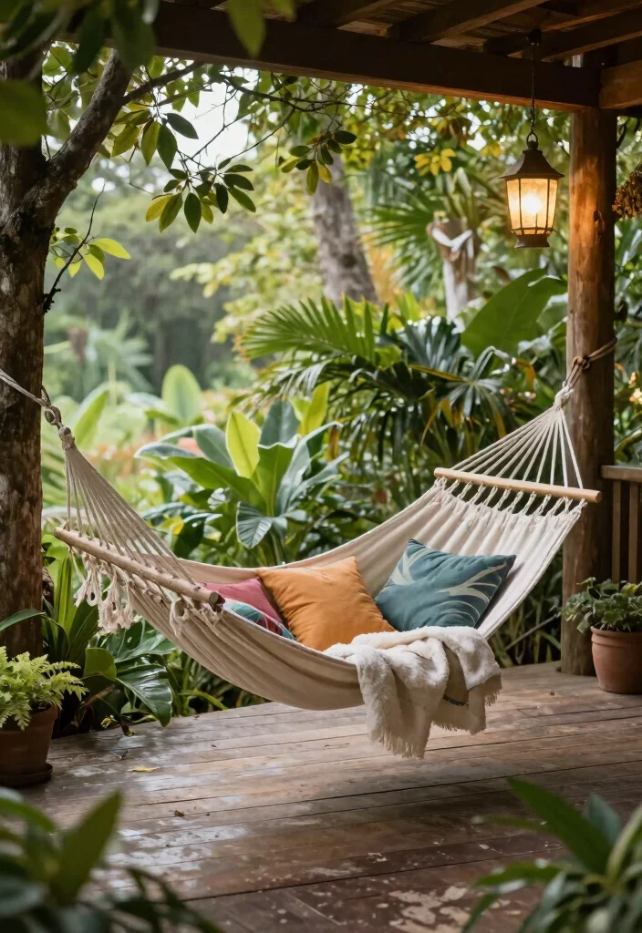 12 Front Porch Seating Ideas for Relaxed Outdoor Moments 1. Cozy Hammock Haven 0