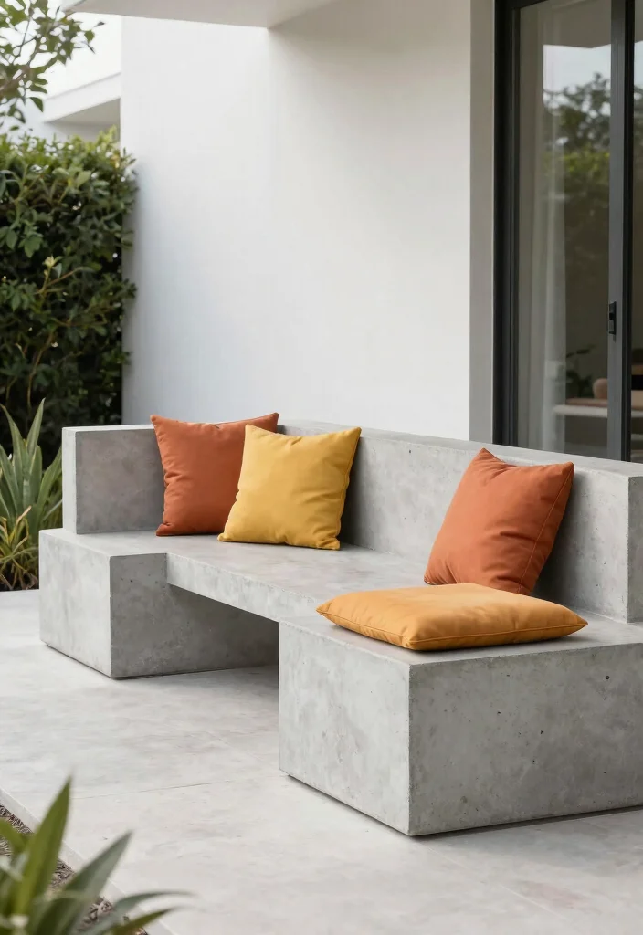 12 Front Porch Seating Ideas for Relaxed Outdoor Moments 12. Eco Concrete Seating 0