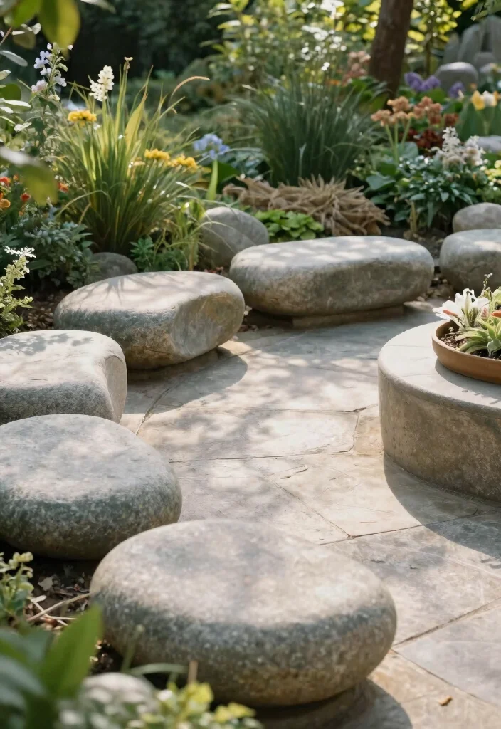 12 Front Porch Seating Ideas for Relaxed Outdoor Moments 5. Nature Inspired Stone Seating 0
