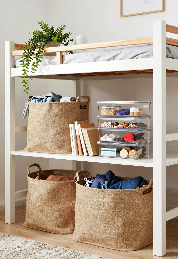 12 Green Dorm Room Ideas with Relaxed Natural Energy 10. Sustainable Storage Solutions 0