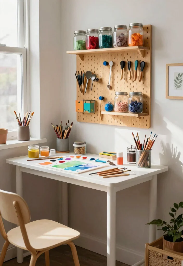 12 Green Dorm Room Ideas with Relaxed Natural Energy 12. Eco friendly Craft Corner 0