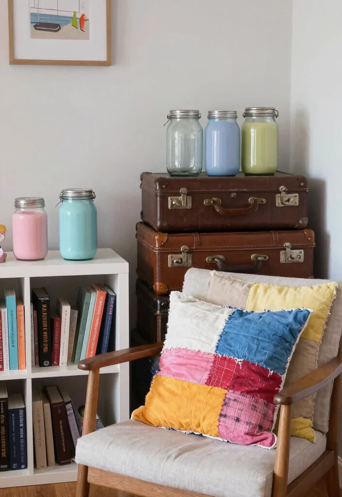 12 Green Dorm Room Ideas with Relaxed Natural Energy 6. Upcycled Decor Items 0