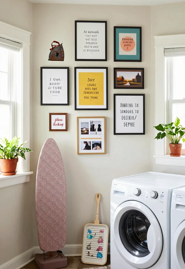 12 Laundry Room Decor Ideas That Feel Warm and Lived In 5. Personalize with Artwork and Decor 0
