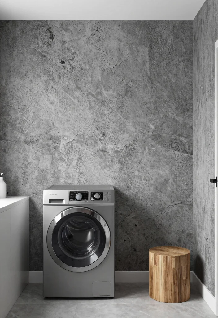 12 Laundry Room Wallpaper Ideas for Subtle Personality 8. Modern Textures 0