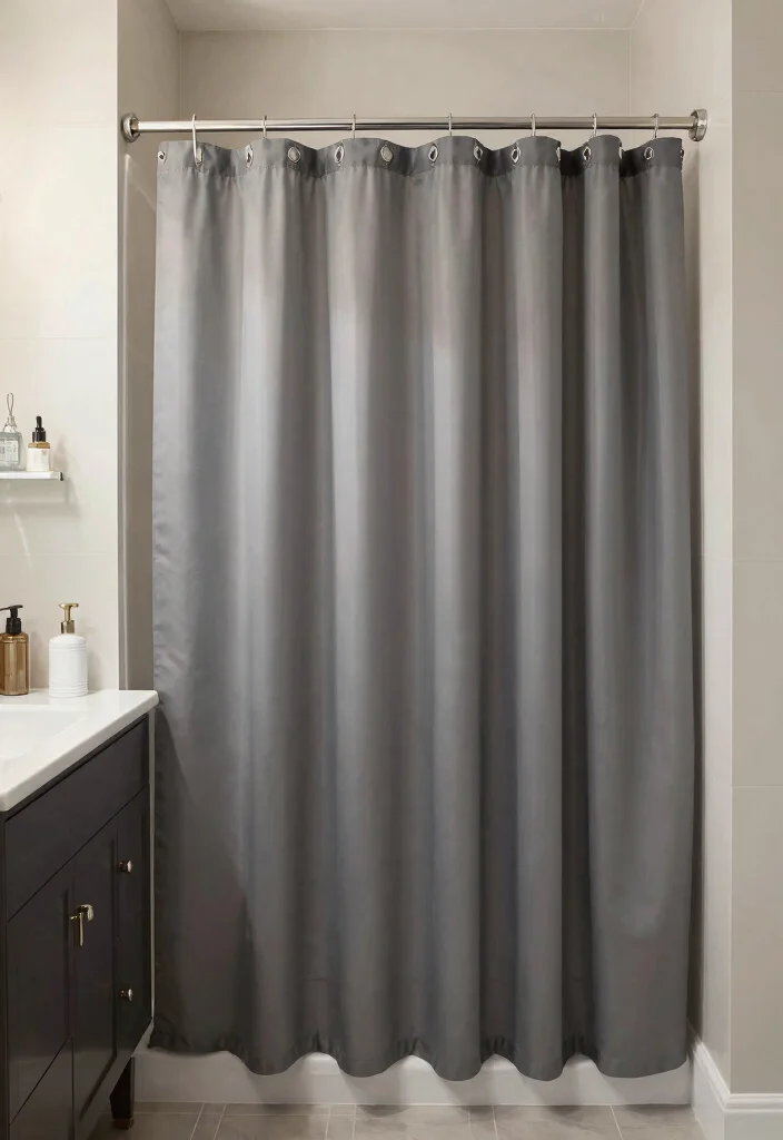 12 Long Shower Curtain Ideas for Spa Like Bathroom Vibes 12. Functional Multi Use 0