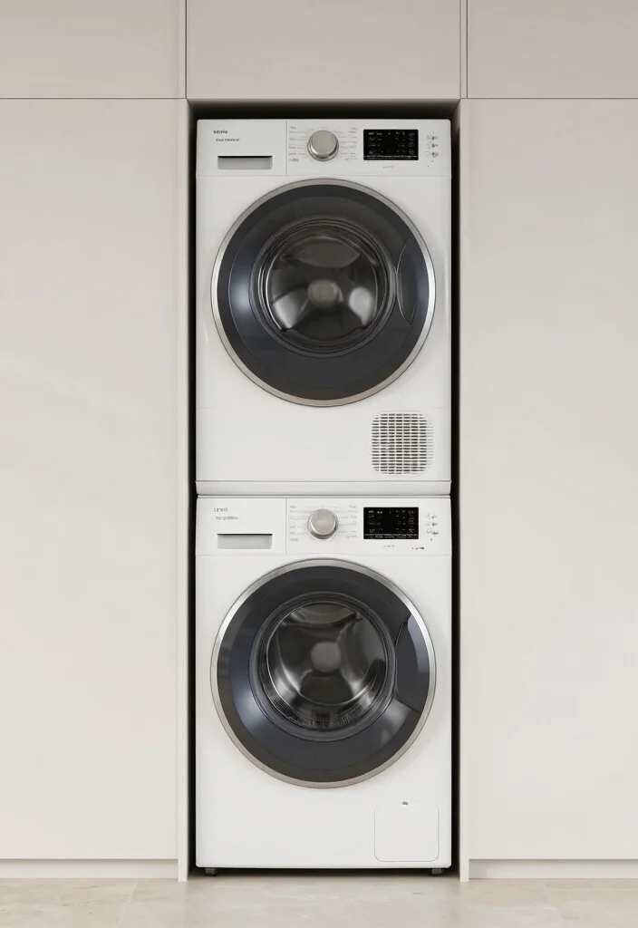 12 Mini Laundry Room Ideas for Apartments and Small Homes 11. Compact Appliances with Style 0