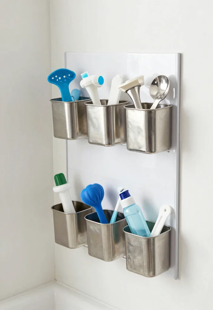 12 Mini Laundry Room Ideas for Apartments and Small Homes 6. Magnetic Strip for Small Items 0