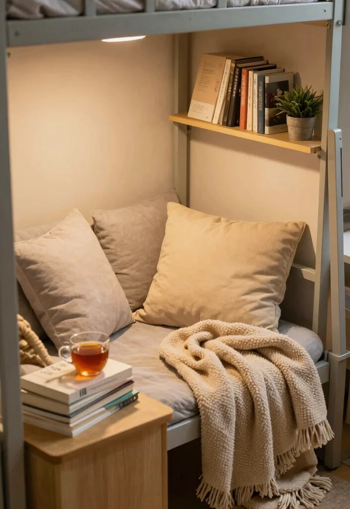 12 Small Dorm Room Ideas That Maximize Space and Comfort 40 12 Small Dorm Room Ideas That Maximize Space and Comfort 10. A Cozy Reading Nook 0