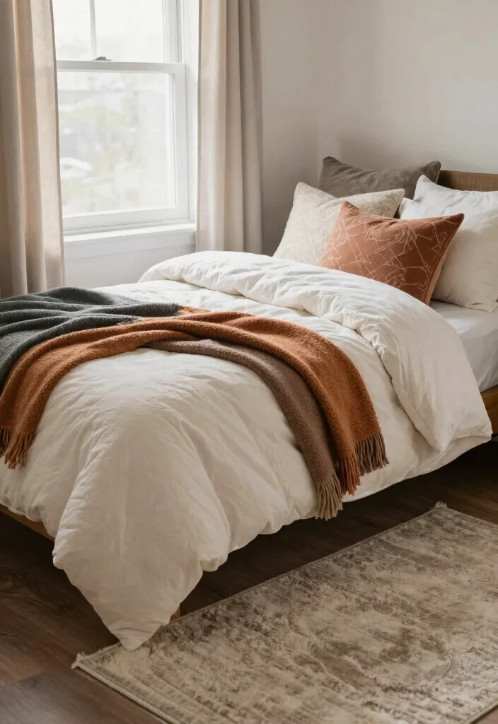 12 Small Dorm Room Ideas That Maximize Space and Comfort 26 12 Small Dorm Room Ideas That Maximize Space and Comfort 6. Cozy Layered Textiles 0