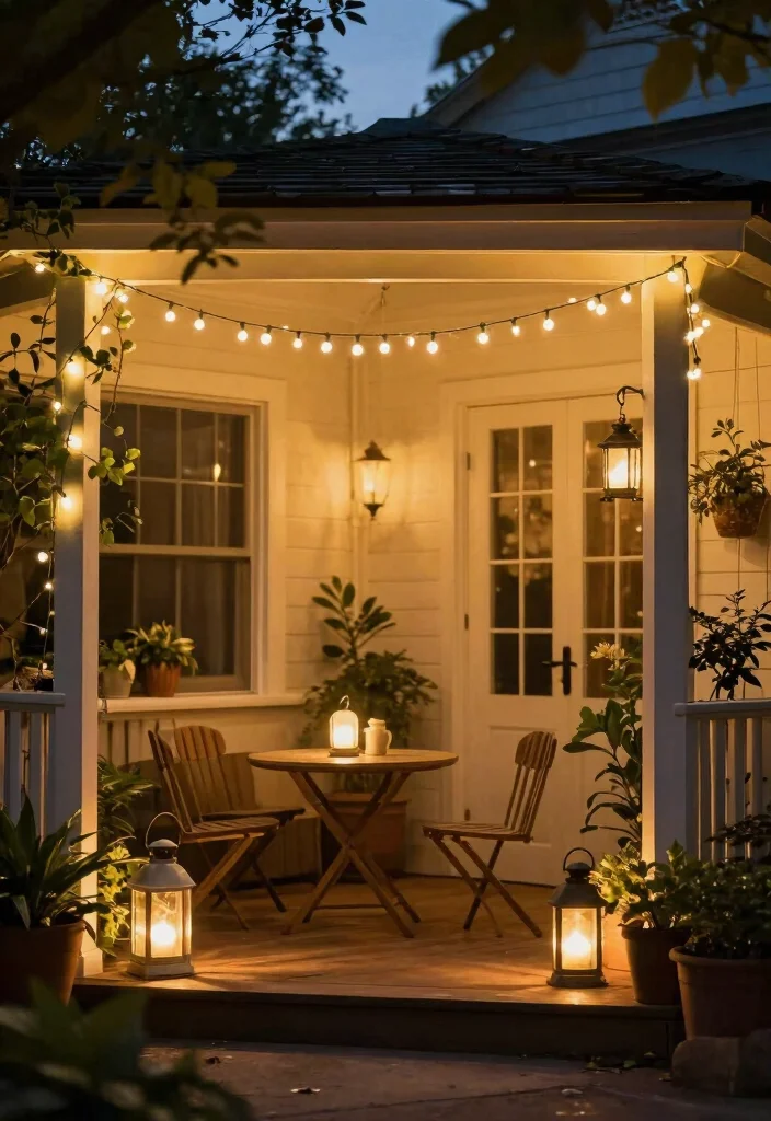 12 Small Front Porch Ideas That Feel Inviting Not Cramped 7. Incorporate Lighting for Evening Ambiance 0