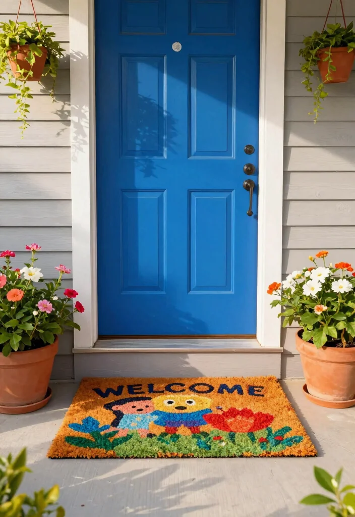 12 Small Front Porch Ideas That Feel Inviting Not Cramped 9. Create a Welcome Mat Statement 0