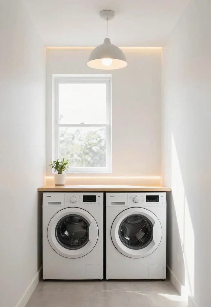 12 Small Laundry Room Ideas That Stay Organized and Bright 6. Bright Lighting Solutions 0