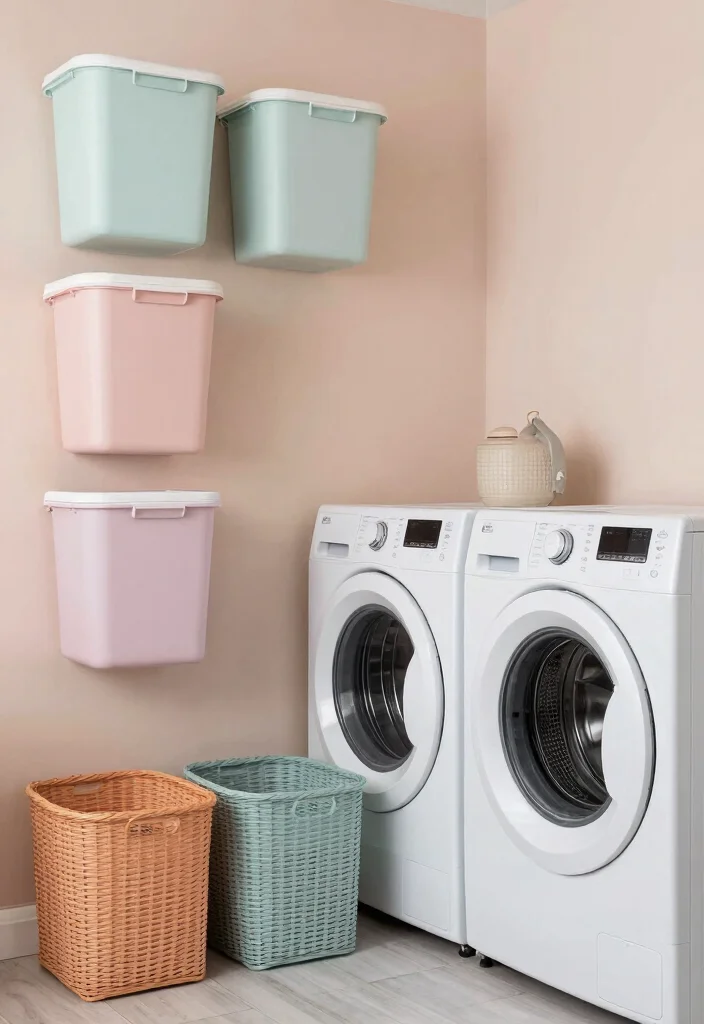 12 Tiny Laundry Room Ideas with Smart Storage Solutions 40 12 Tiny Laundry Room Ideas with Smart Storage Solutions 10. Color Coordination 0