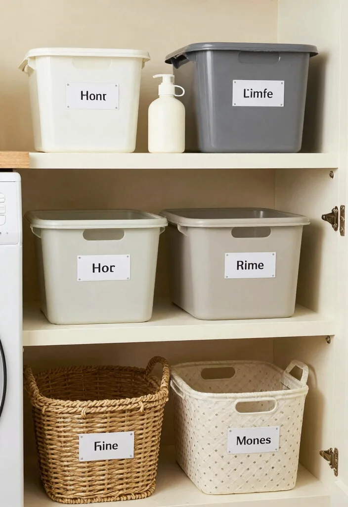 12 Tiny Laundry Room Ideas with Smart Storage Solutions 51 12 Tiny Laundry Room Ideas with Smart Storage Solutions 11. Smart Labeling Solutions 0