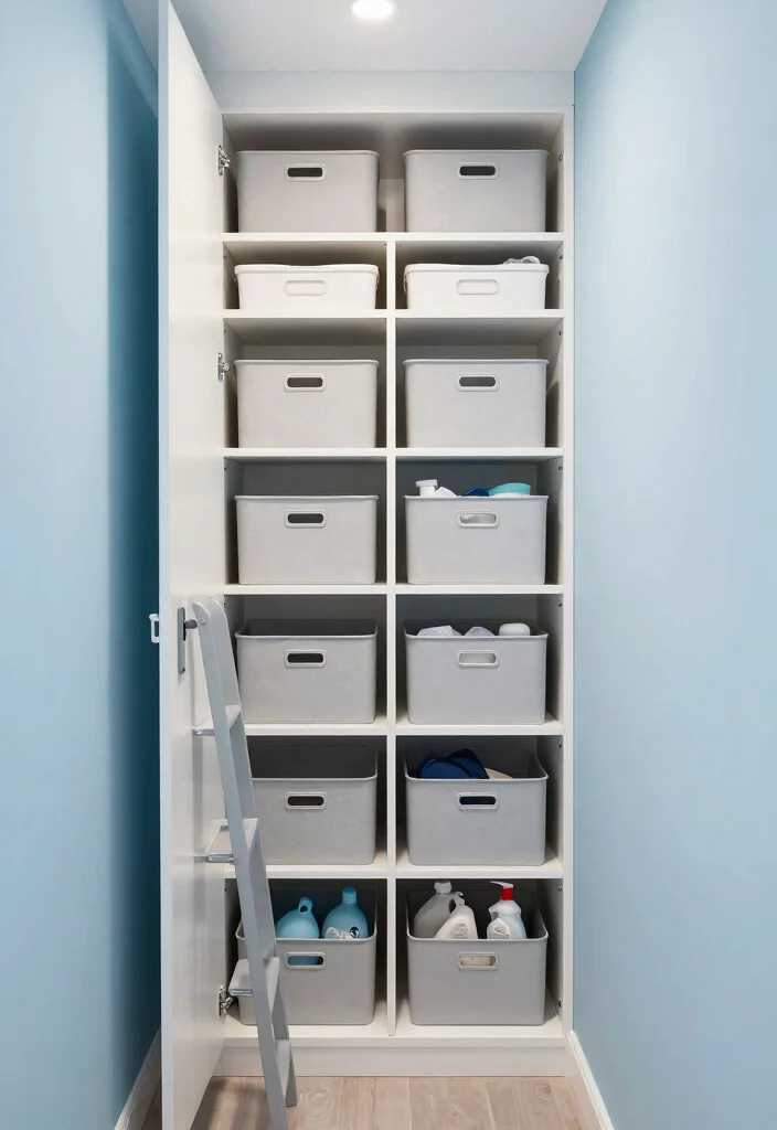 12 Tiny Laundry Room Ideas with Smart Storage Solutions 15 12 Tiny Laundry Room Ideas with Smart Storage Solutions 5. Clever Use of Vertical Space 0