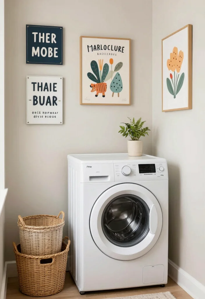 12 Top Load Washer Laundry Room Ideas with Easy Access 10. Creative Dcor Elements 0