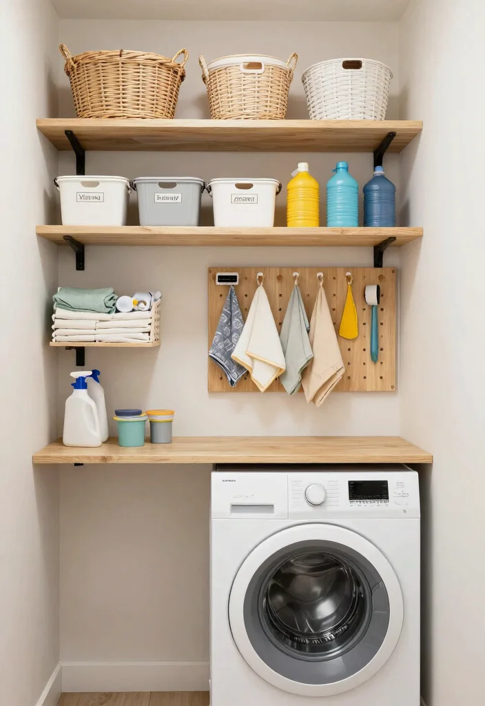 12 Top Load Washer Laundry Room Ideas with Easy Access 2. Clever Storage Solutions 0