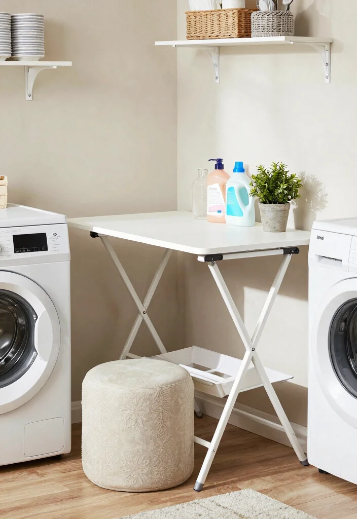 12 Top Load Washer Laundry Room Ideas with Easy Access 3. Multi Functional Furniture 0