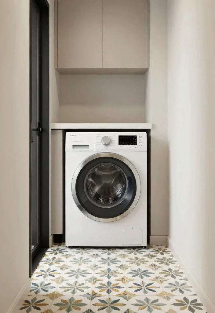 12 Top Load Washer Laundry Room Ideas with Easy Access 6. Stylish Flooring Options 0