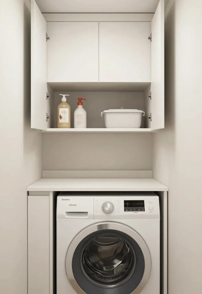 12 Top Load Washer Laundry Room Ideas with Easy Access 8. Built In Cabinets for Clutter Control 0