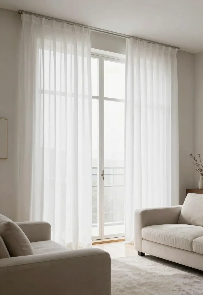 12 Voile Curtain Ideas for Light Airy and Dreamy Rooms 9. Minimalistic Approach 0