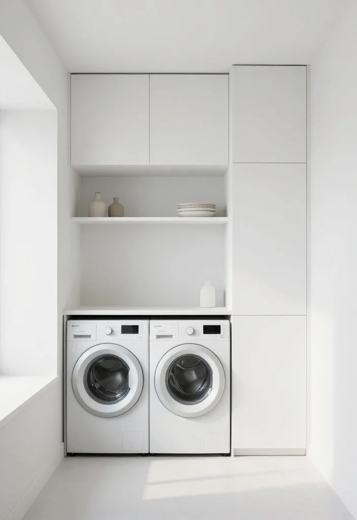 14 Basement Laundry Room Ideas That Feel Finished 10. Minimalist Design 0