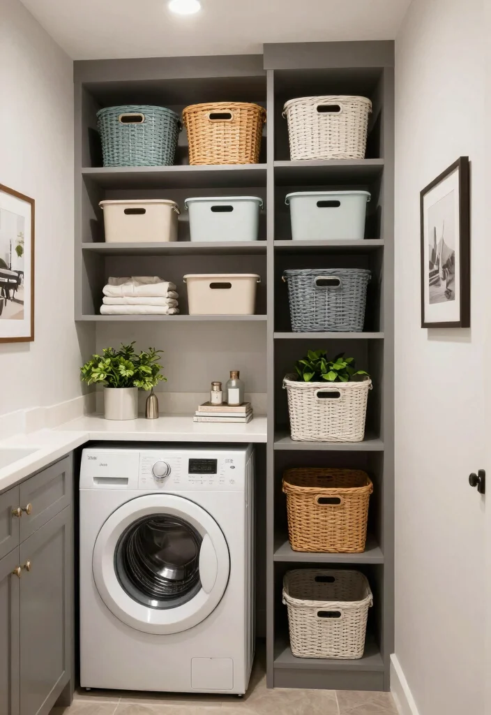 14 Basement Laundry Room Ideas That Feel Finished 3. Stylish Storage Solutions 0