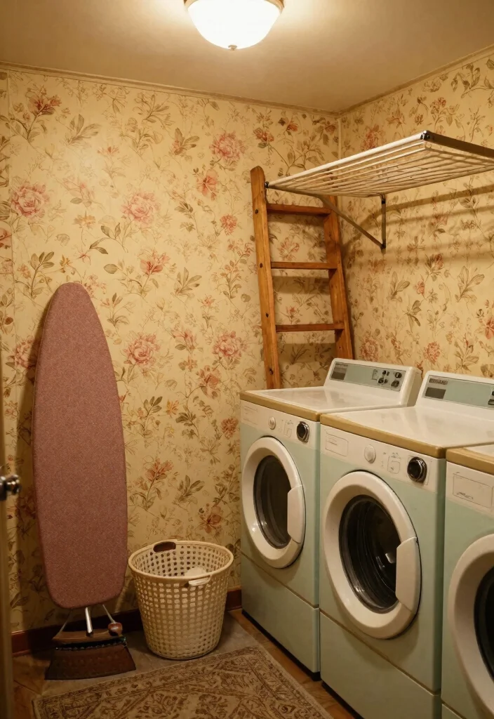 14 Basement Laundry Room Ideas That Feel Finished 5. Vintage Charm 0