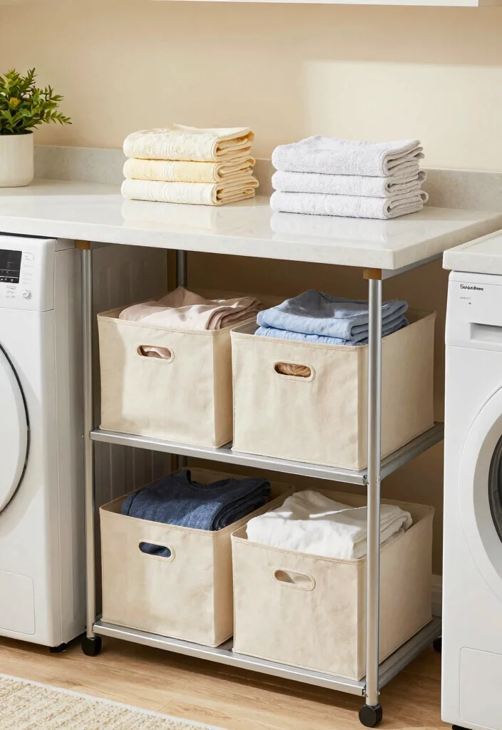 14 Basement Laundry Room Ideas That Feel Finished 7. Functional Folding Stations 0