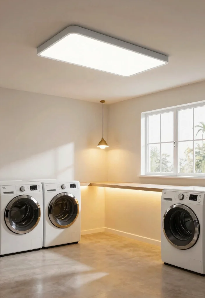14 Basement Laundry Room Ideas Unfinished That Look Better 6. Smart Use of Lighting 0