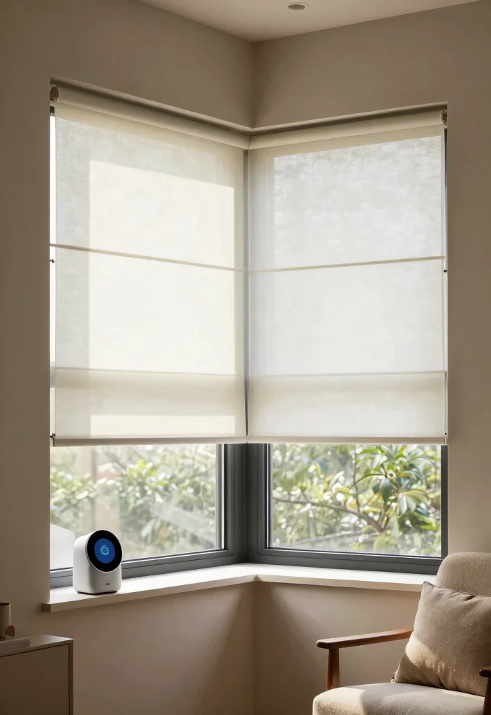 14 Bay Window Curtain Ideas That Frame Views Beautifully 14. Smart Window Treatments 0