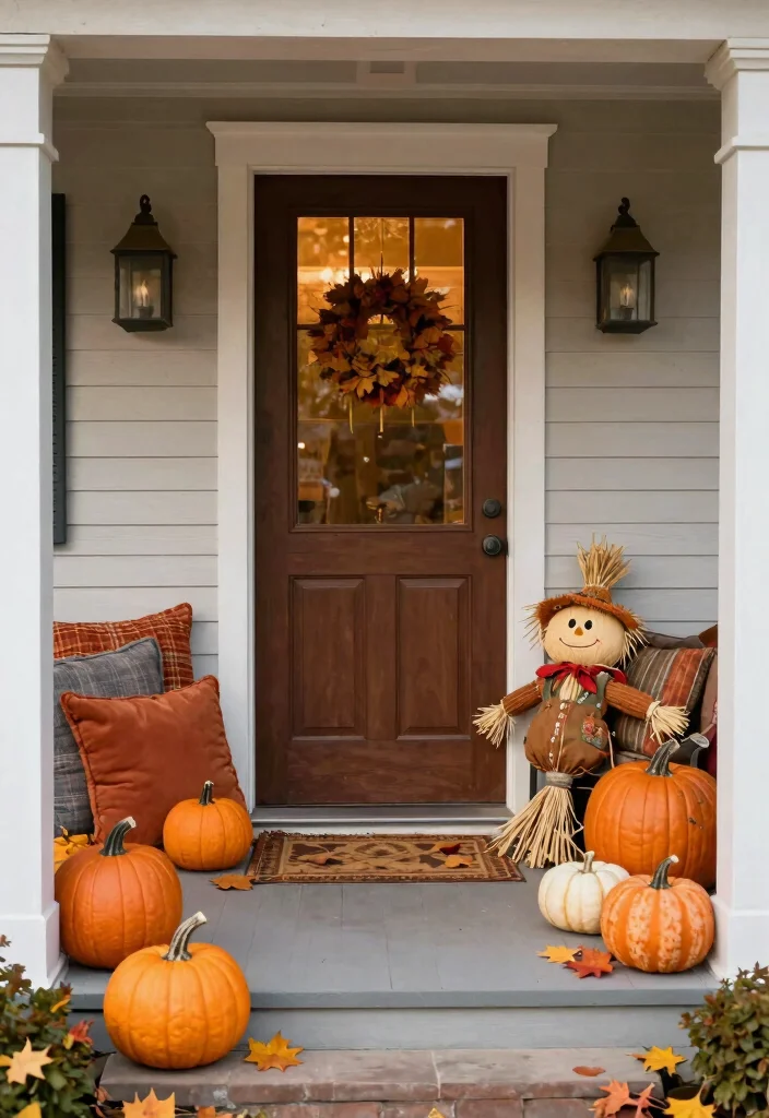 14 Cozy Front Porch Ideas for Morning Coffee and Evenings 10. Seasonal Decor 0