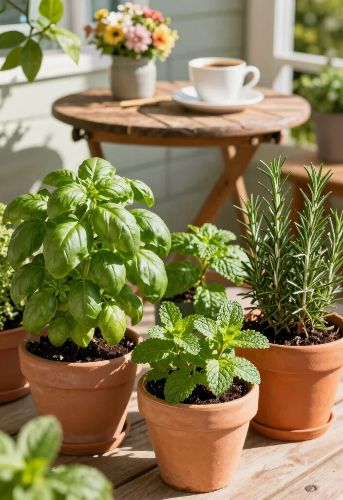 14 Cozy Front Porch Ideas for Morning Coffee and Evenings 4. Potted Herb Garden 0