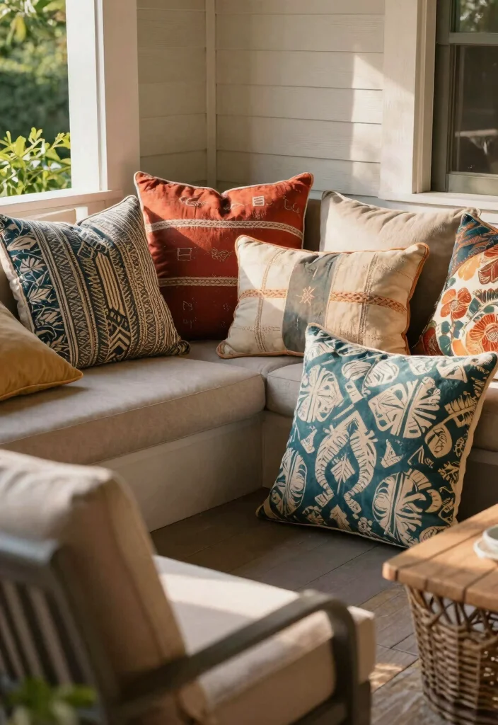 14 Cozy Front Porch Ideas for Morning Coffee and Evenings 8. Colorful Throw Pillows 0