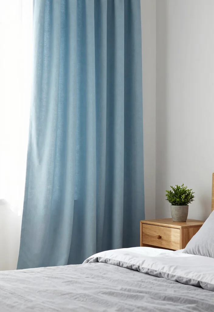 14 Curtain Color Ideas That Instantly Change the Room Mood 1. Calming Blue Hues 0