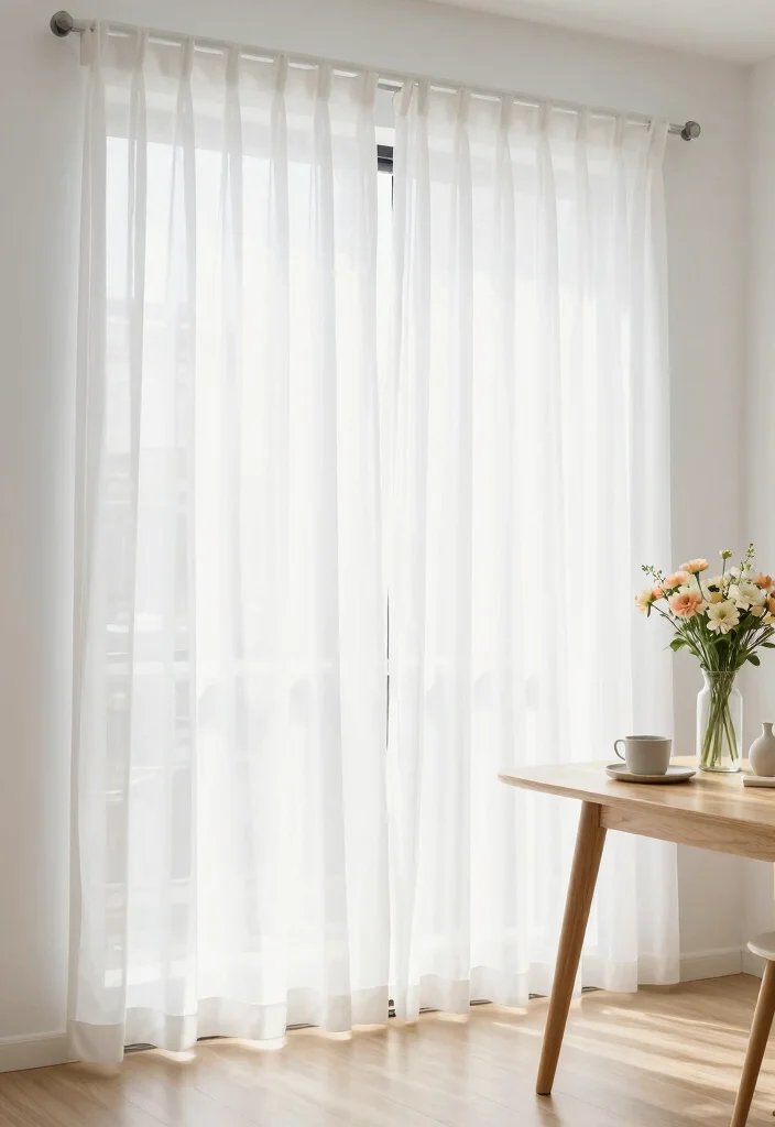 14 Curtain Color Ideas That Instantly Change the Room Mood 5. Bright Whites 0