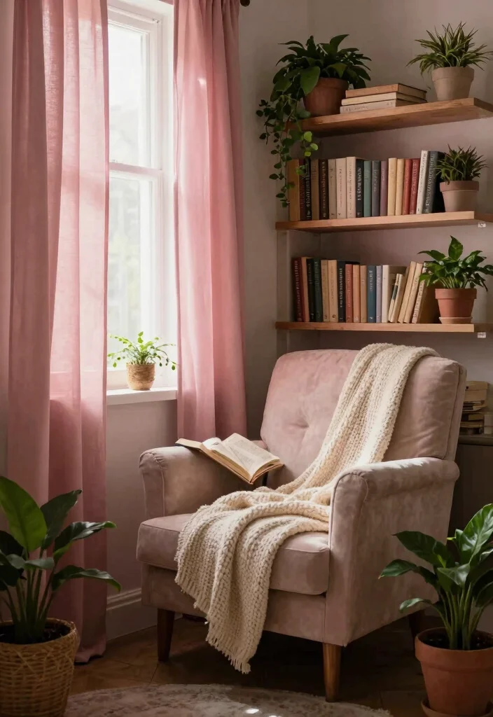 14 Curtain Color Ideas That Instantly Change the Room Mood 7. Soft Pinks 0