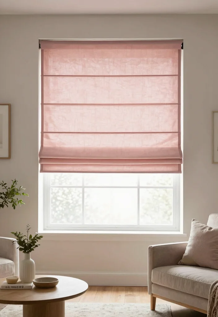 14 Curtain Ideas for Bay Windows with a Polished Finish 3. Elegant Roman Shades 0