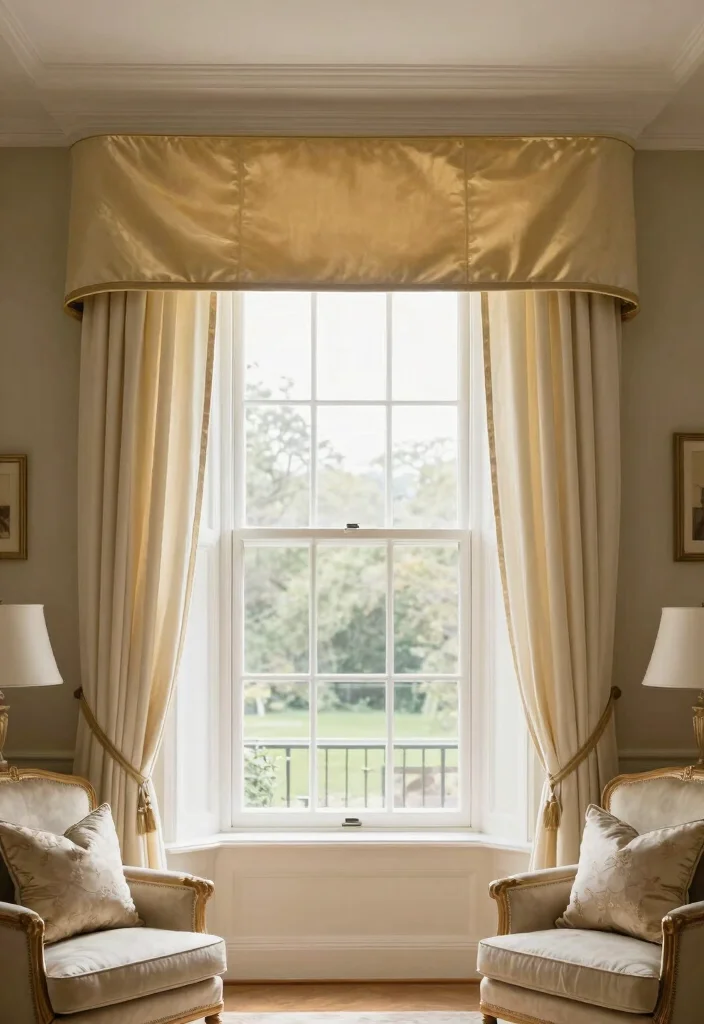 14 Curtain Ideas for Bay Windows with a Polished Finish 6. Soft Top Treatments 0