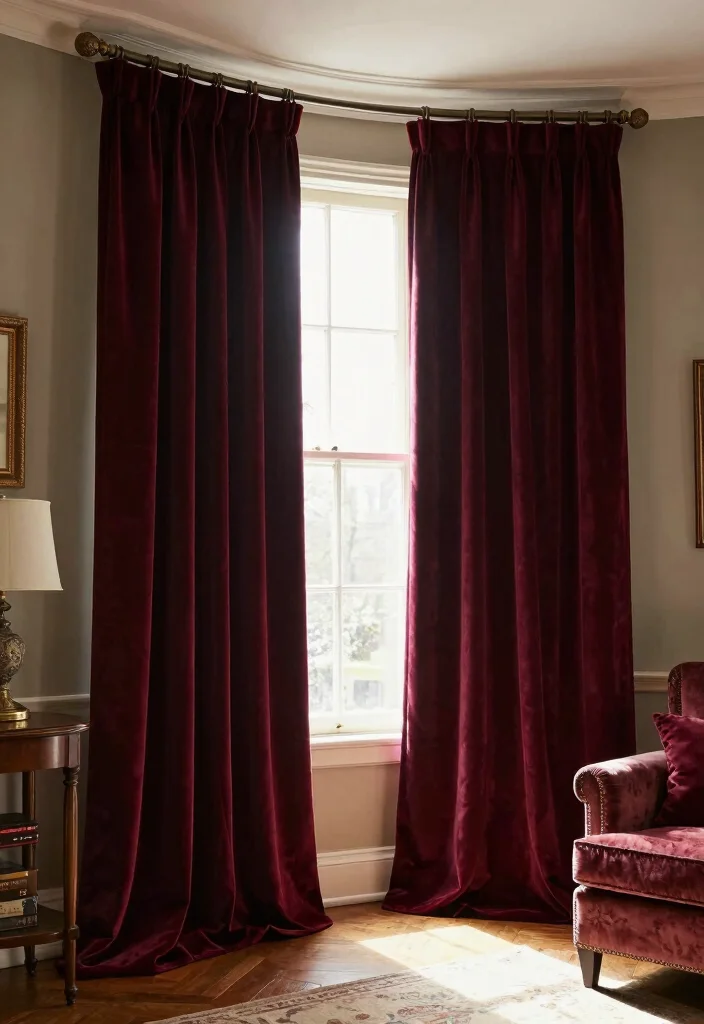 14 Curtain Ideas for Bay Windows with a Polished Finish 7. Floor Length Drapes 0