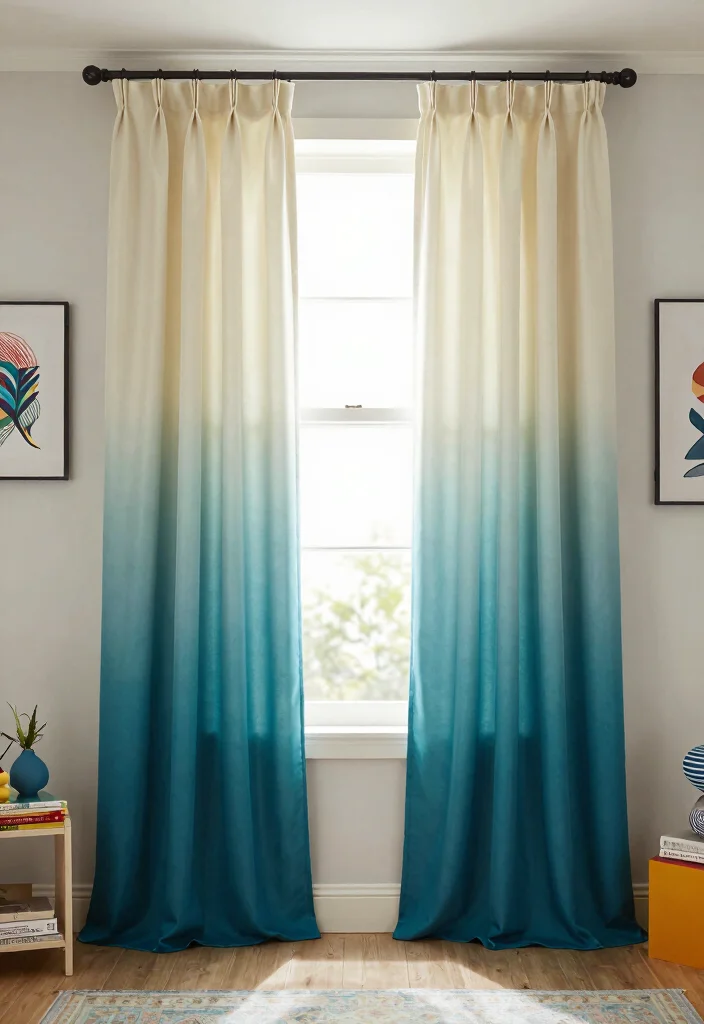 14 Curtain Ideas for Bay Windows with a Polished Finish 9. Two Tone Curtains 0